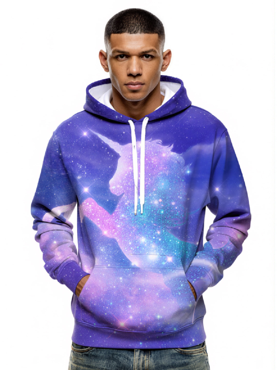3D All Over Print Unicorn Galaxy Hoodie for Men Women Space Fantasy Style