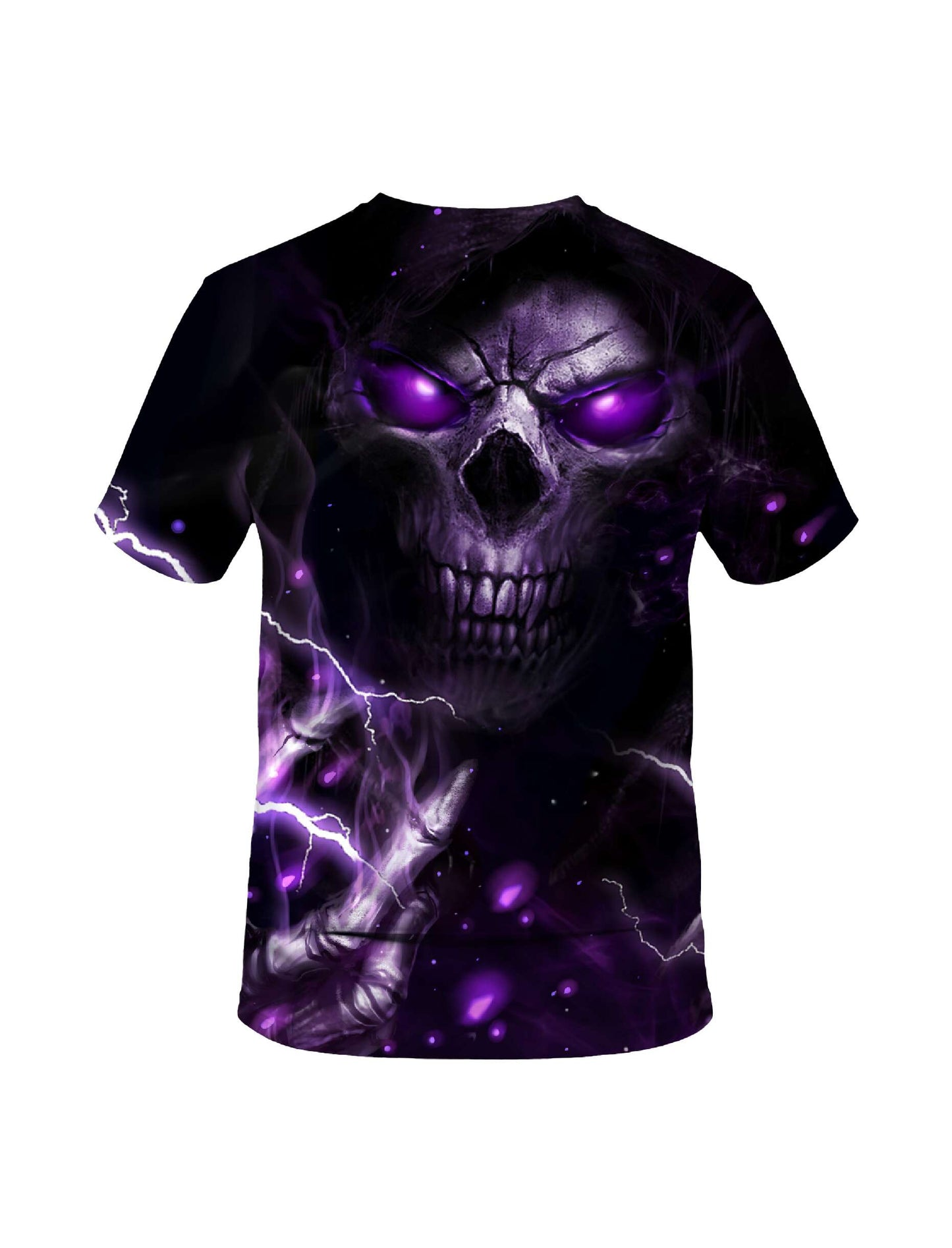 Men Women 3D All Over Print Skull Lightning T-Shirt Gothic Streetwear Graphic Sweatshirt
