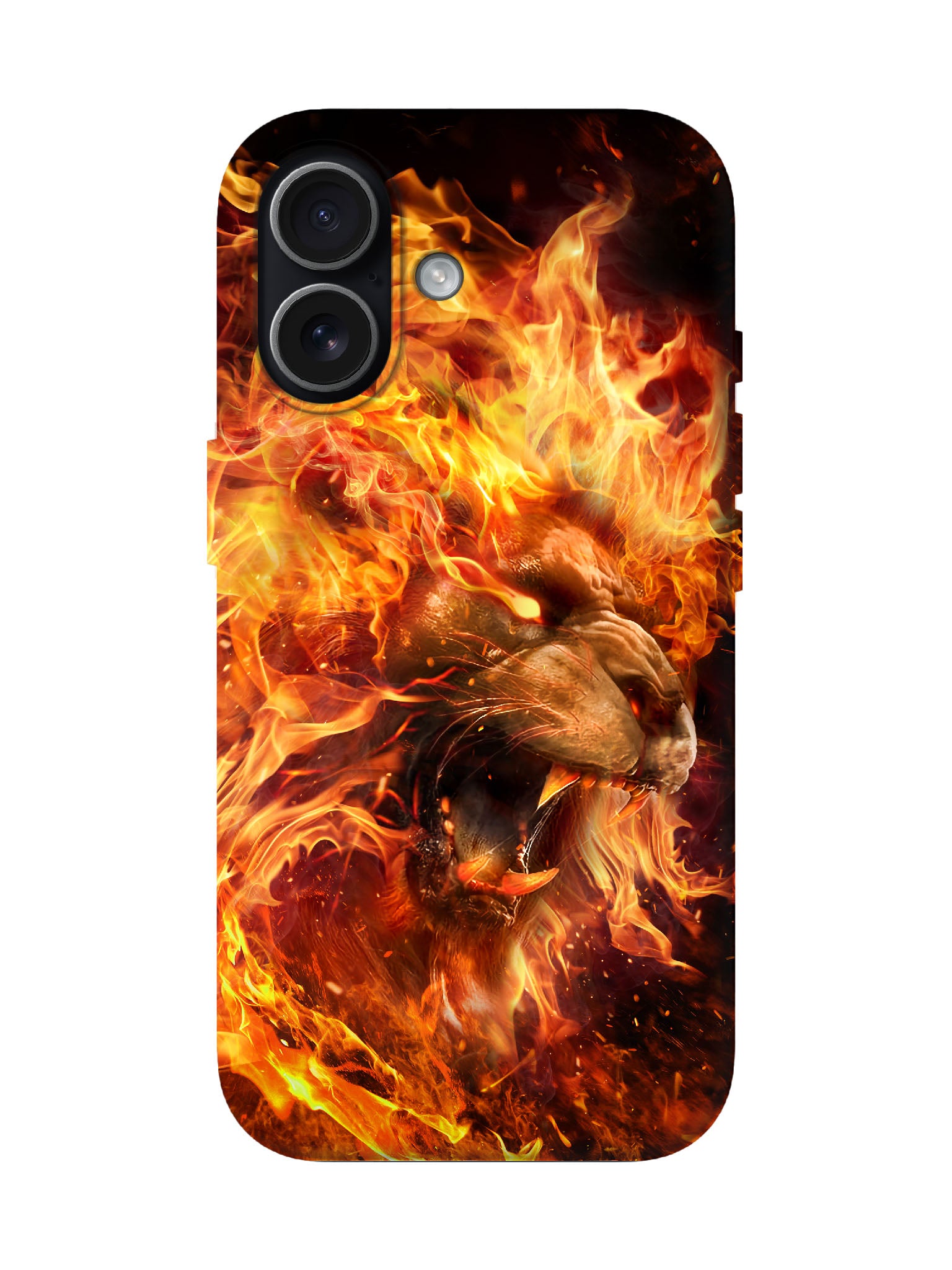 Flame Lion Edgy Hardcore Tough Phone Case