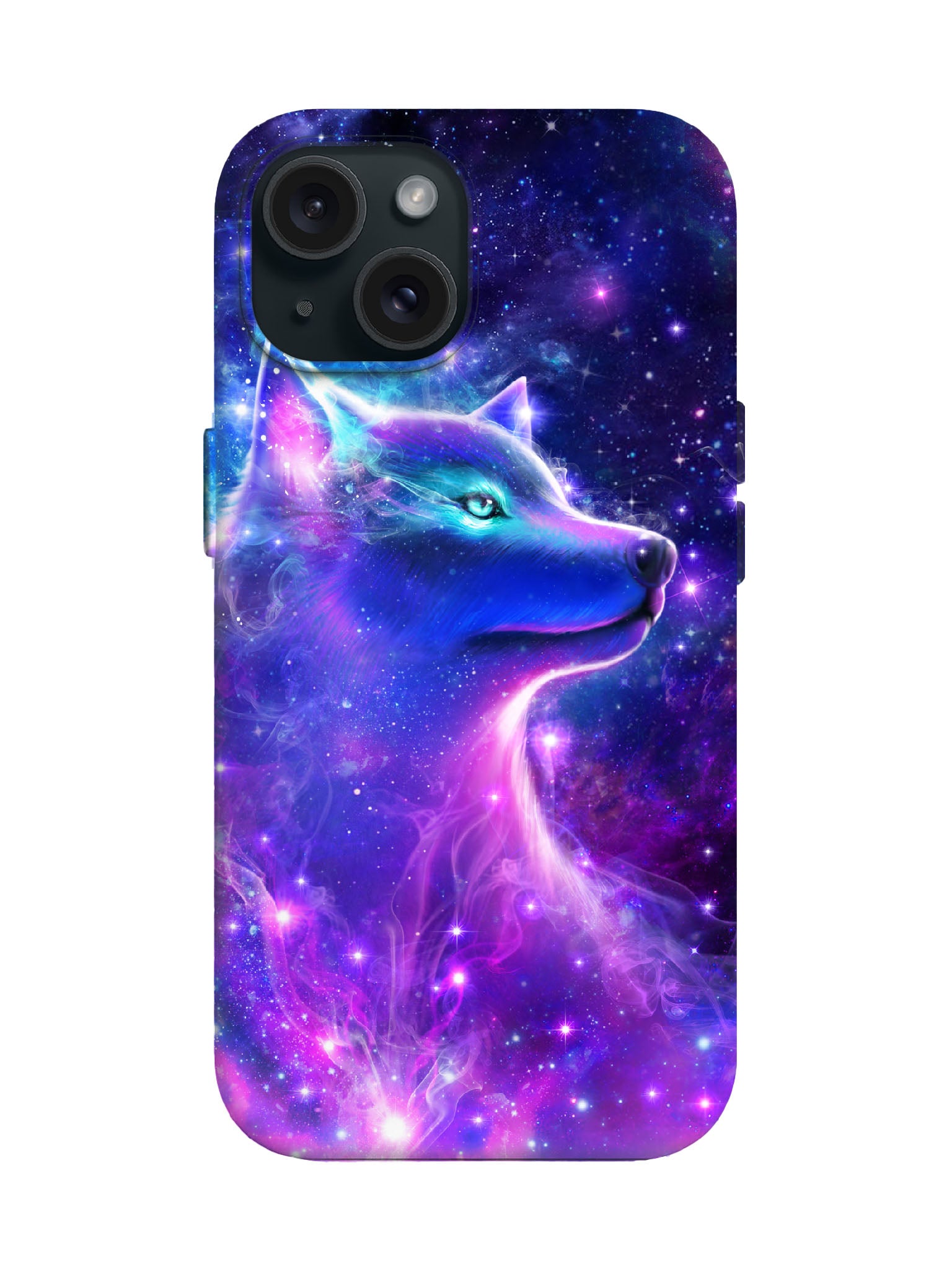 Cosmic Wolf Neon Cyberpunk Protective Phone Case
