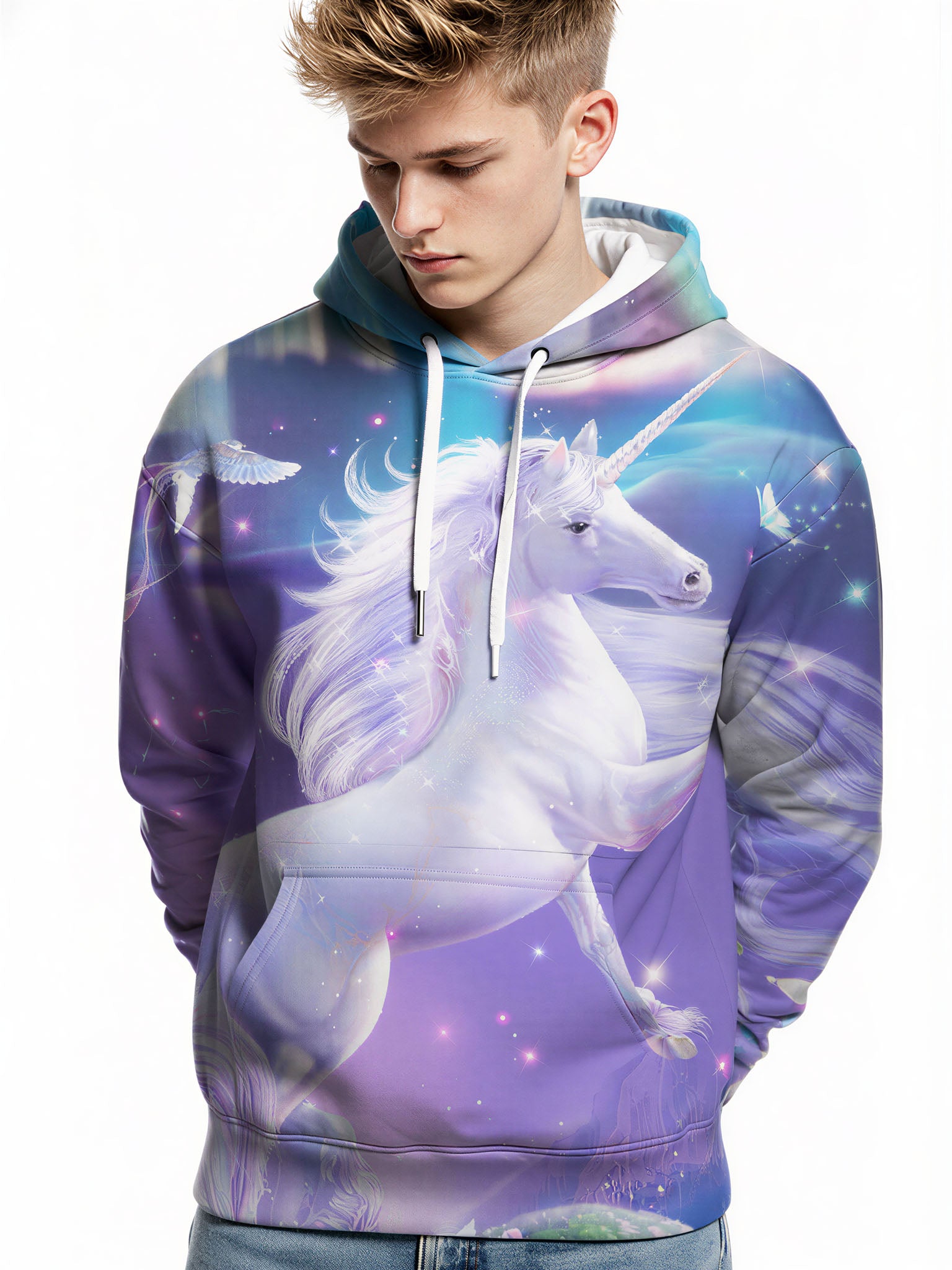 Unicorn 3D All Over Print Hoodie for Men Women, Magical Fantasy Galaxy Design