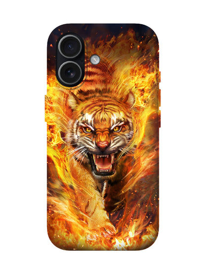 Flame Tiger Edgy Hardcore Tough Phone Case