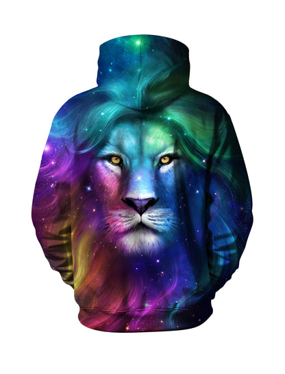 3D All Over Print Lion Galaxy Hoodie for Men Women, Cosmic Space Art Sweatshirt