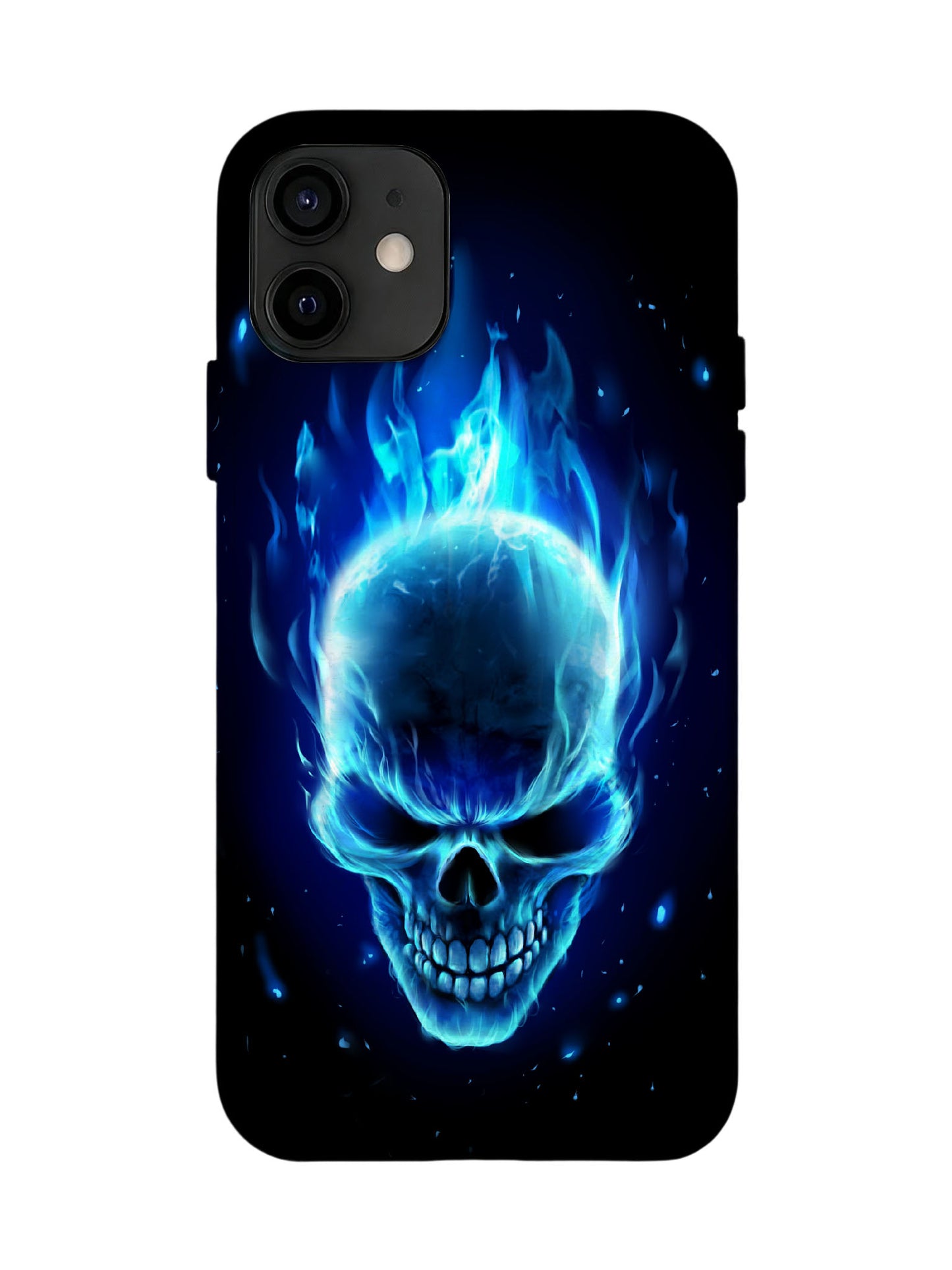 Void Blaze: Starry Skull Edgy Cyberpunk Phone Case