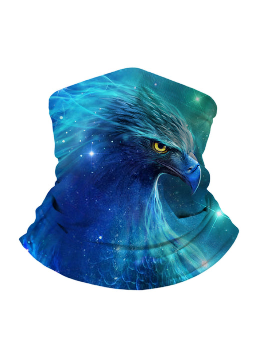 Tube Face Mask with 3D all over print galaxy nebula eagle design, Aesthetic style, unisex breathable fabric for outdoor sports and daily wear