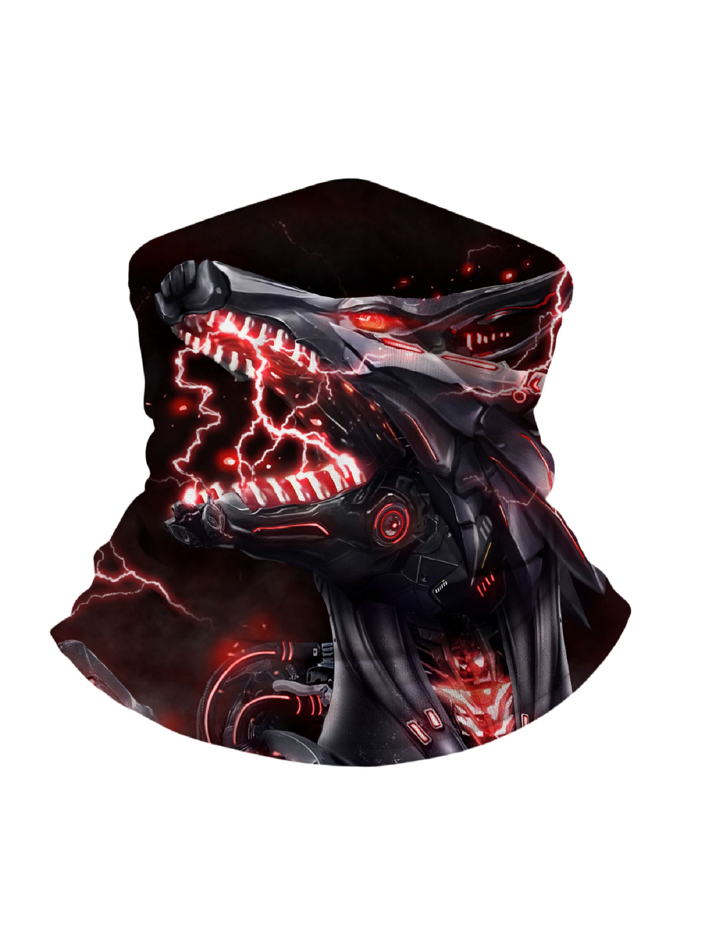 E-Girl E-Boy Cyberpunk Dragon Neck Gaiter with 3D all over print, breathable fabric, UV protection, unisex for gaming and streetwear