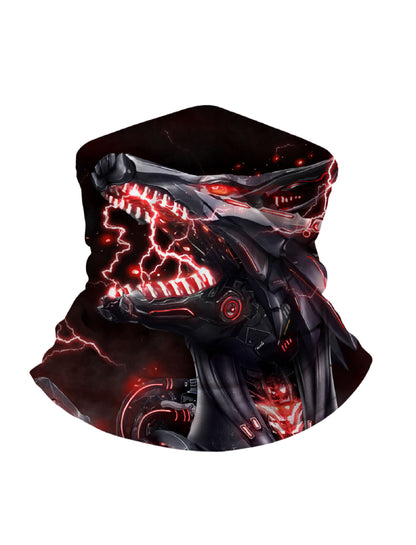 E-Girl E-Boy Cyberpunk Dragon Neck Gaiter with 3D all over print, breathable fabric, UV protection, unisex for gaming and streetwear