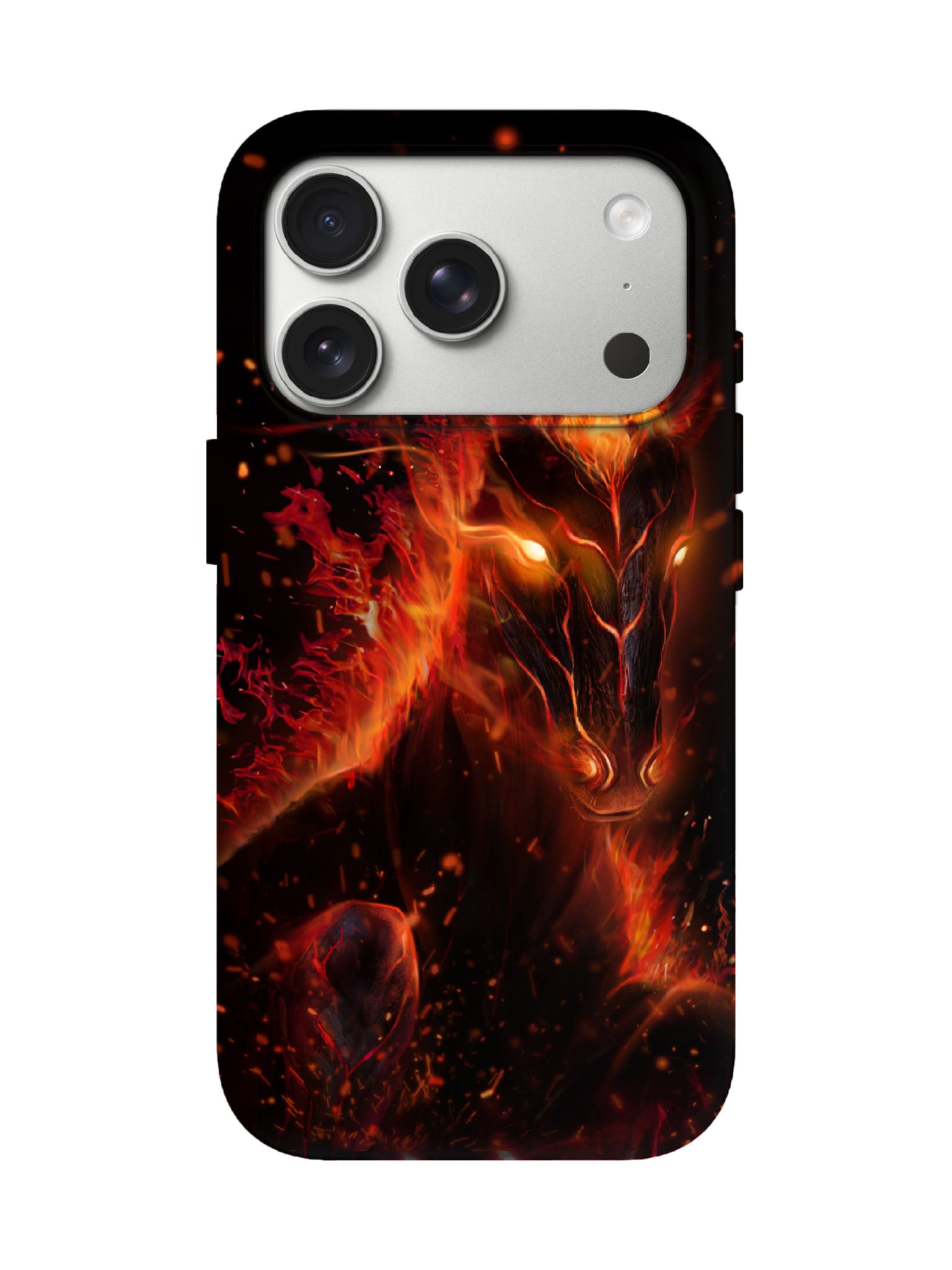 Flame Horse Edgy Cyberpunk Tough Phone Case