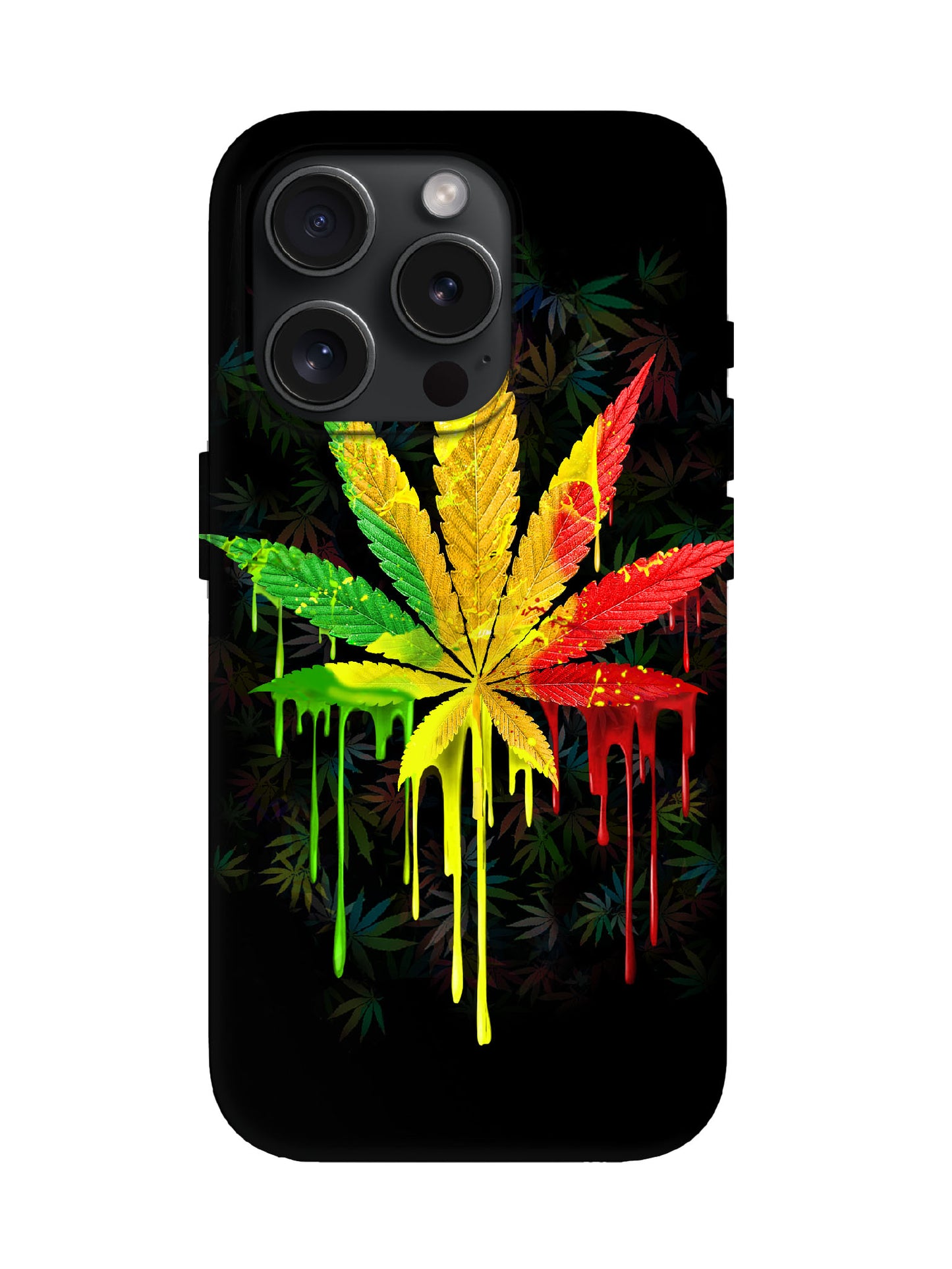 Dripping Rasta Leaf Edgy Statement Phone Case