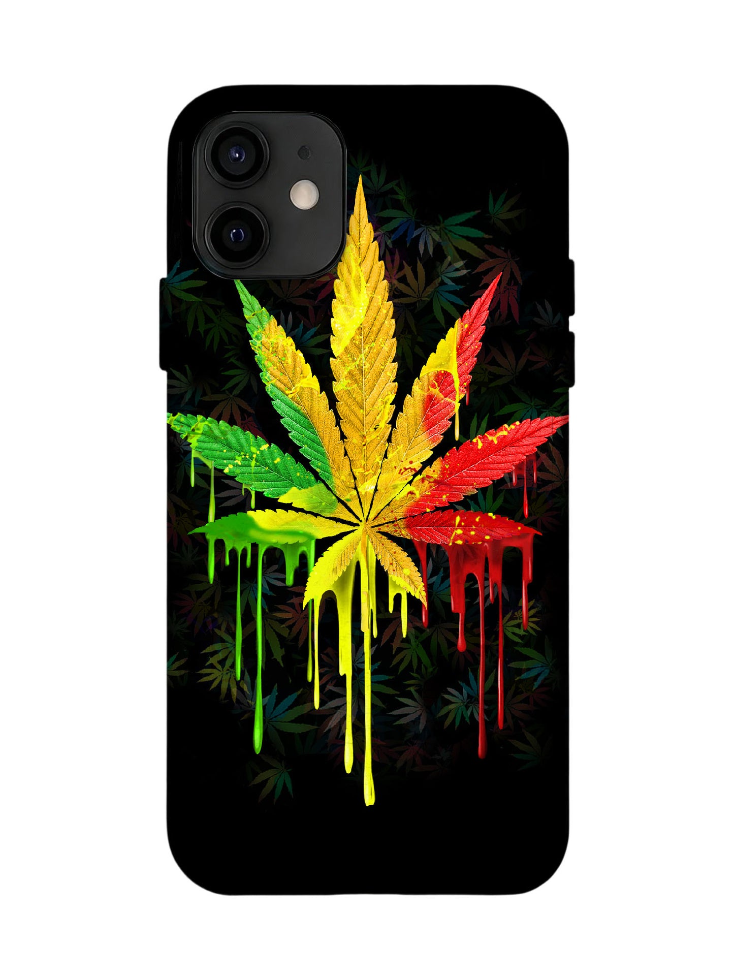 Dripping Rasta Leaf Edgy Statement Phone Case