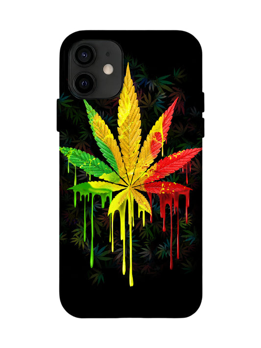 Dripping Rasta Leaf Edgy Statement Phone Case
