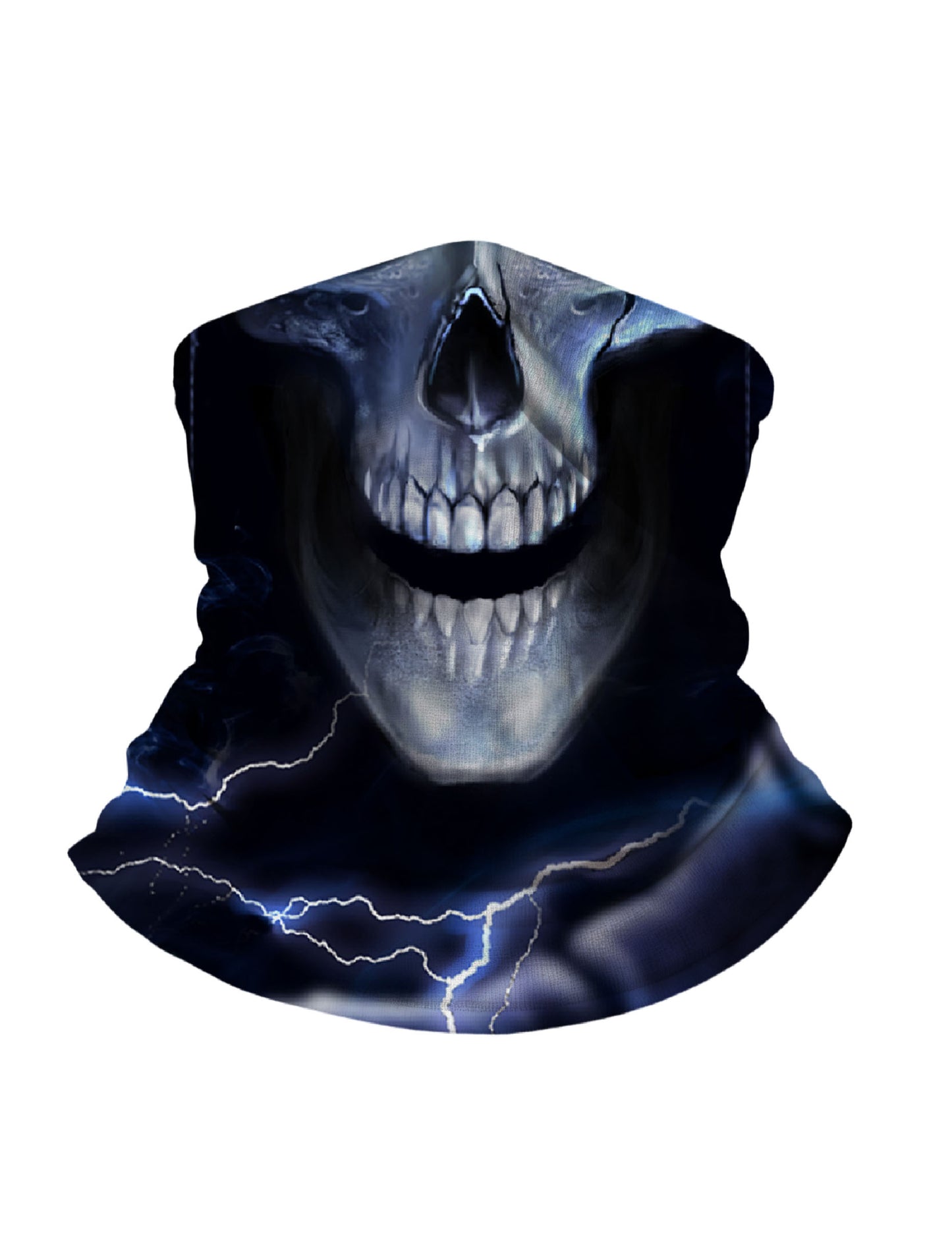 Tube Face Mask with 3D all over print graffiti skull design, Streetwear style unisex neck gaiter, breathable fabric and windproof for outdoor use