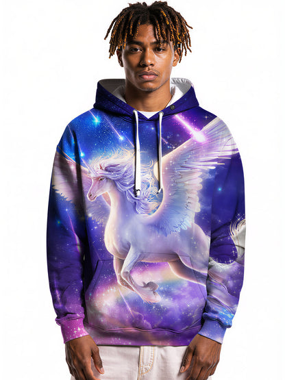 Unicorn Galaxy 3D All Over Print Hoodie for Men Women Fantasy Space Pullover