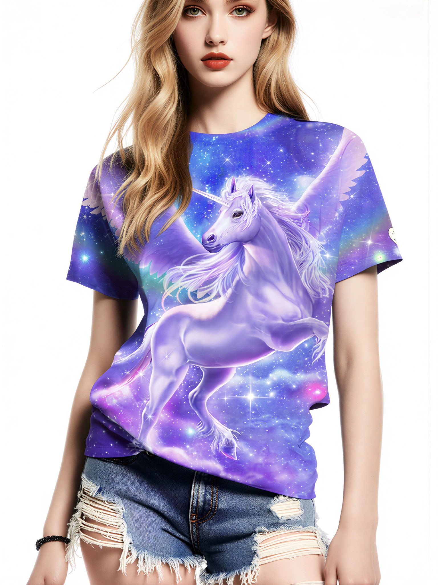 Unicorn 3D All Over Print T-Shirt for Men Women, Galaxy Fantasy Style