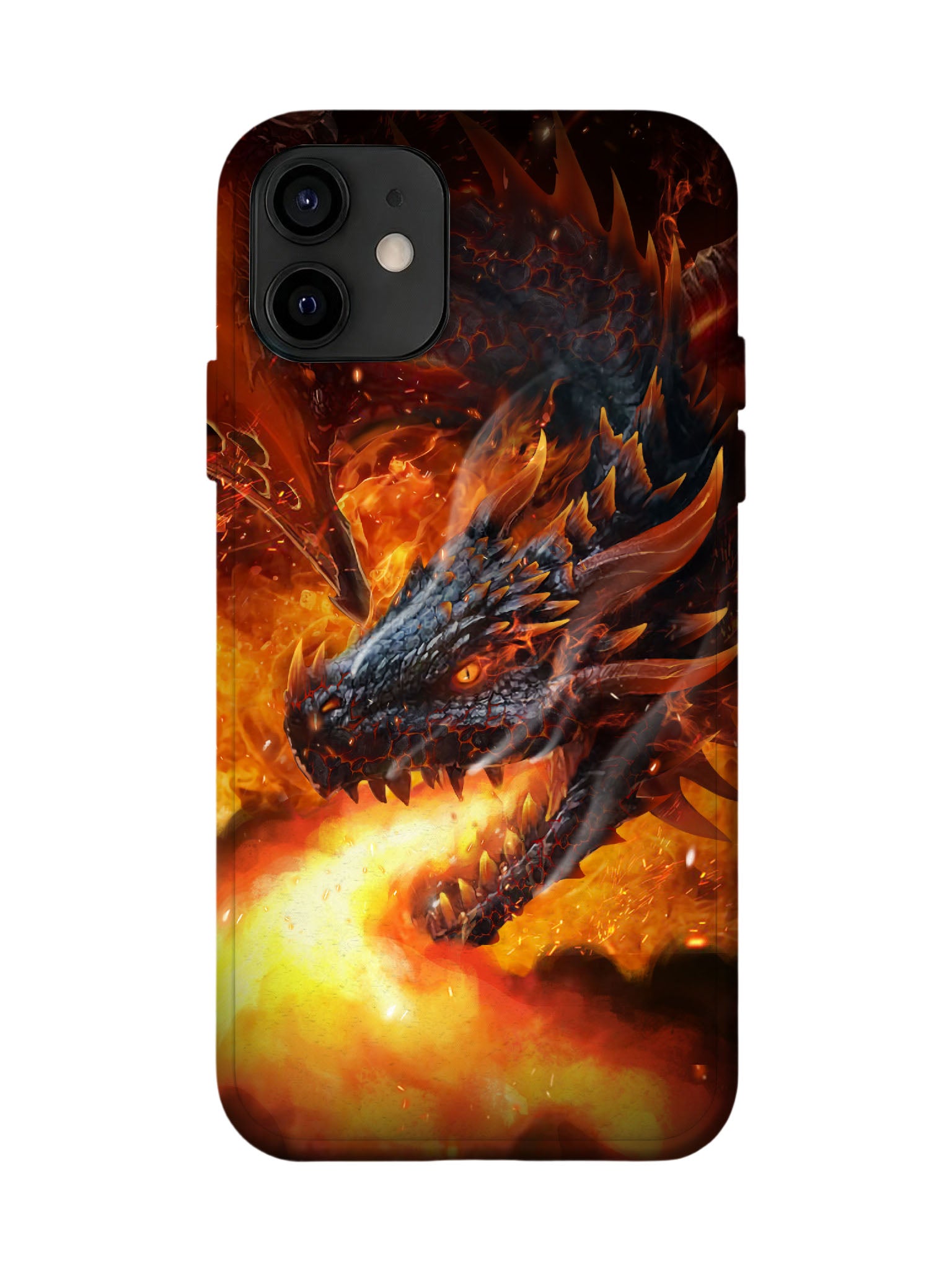Flame Dragon Edgy Cyberpunk Tough Phone Case