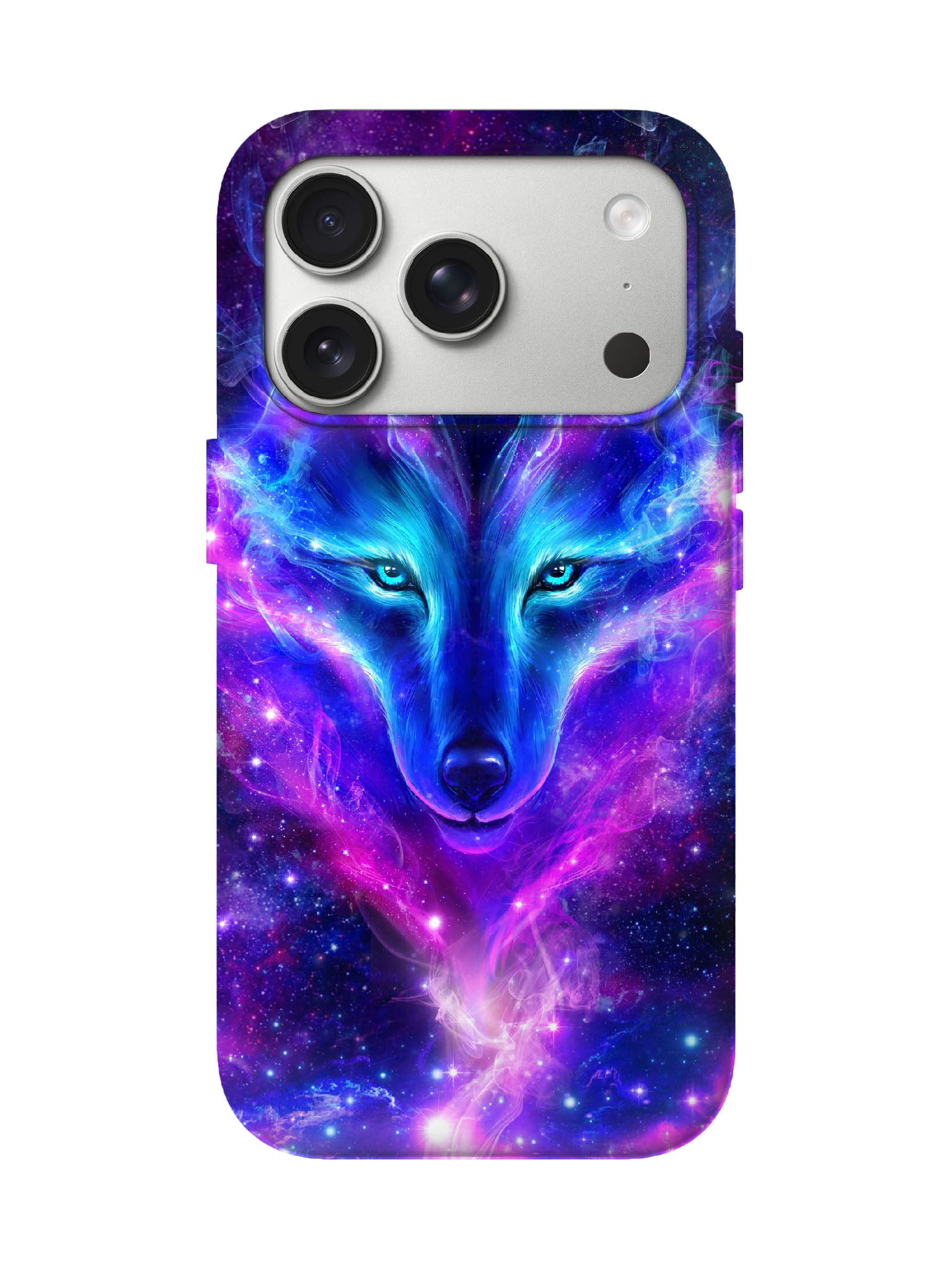 Cosmic Wolf Face Cyberpunk 3D Protective Phone Case