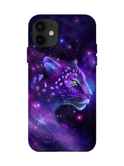 Cosmic Leopard Cyberpunk Statement Phone Case