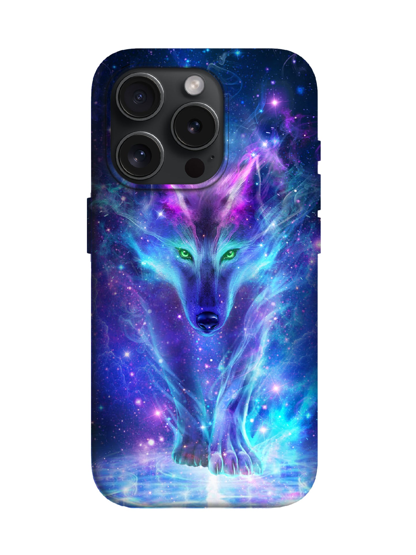 Cosmic Wolf Neon Cyberpunk Protective Phone Case