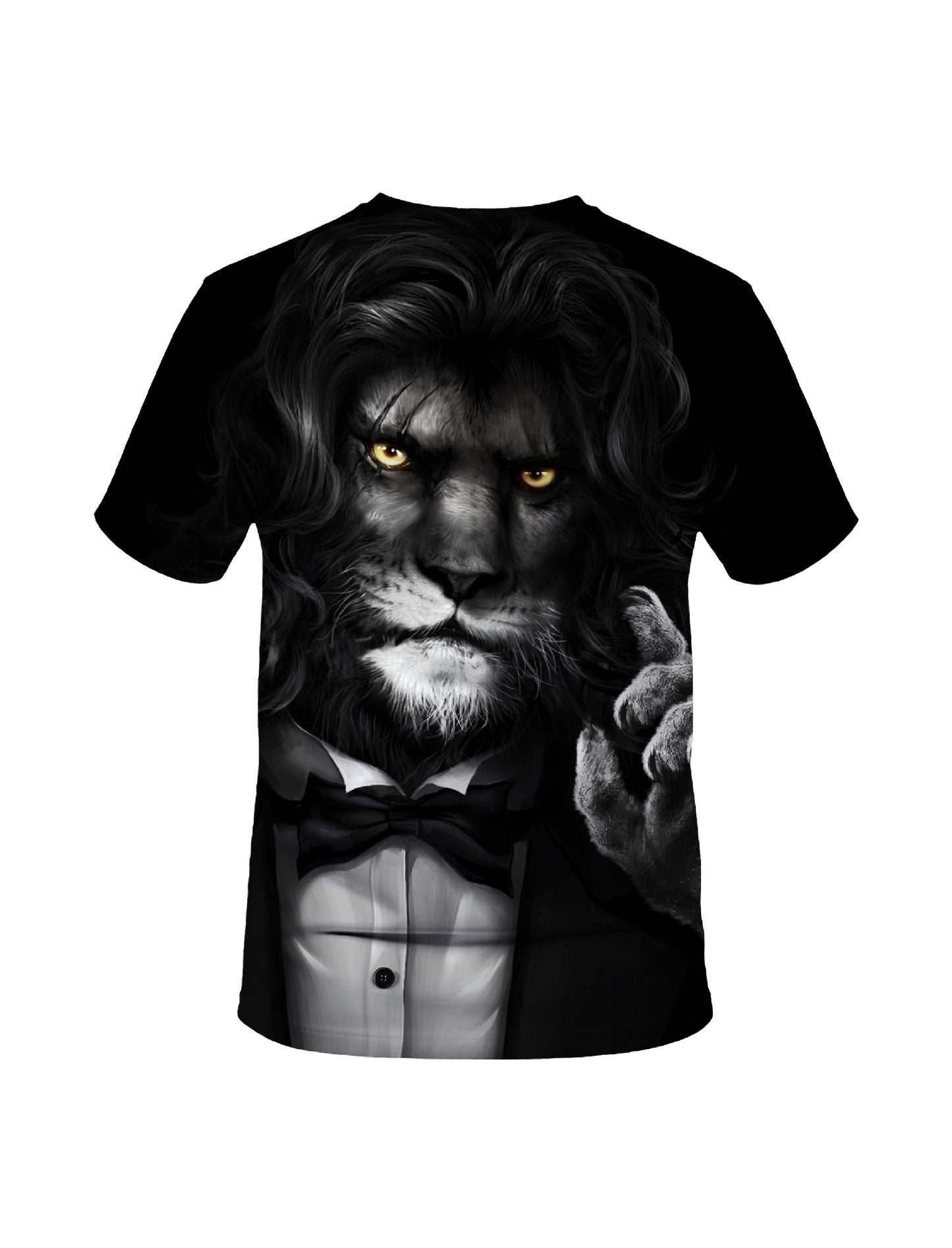 Lion in Tuxedo 3D All Over Print T-Shirt for Men Women Stylish Bold Graphic Wear