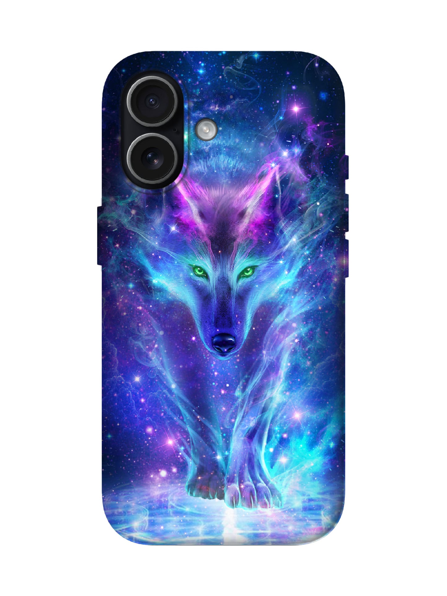 Cosmic Wolf Neon Cyberpunk Protective Phone Case
