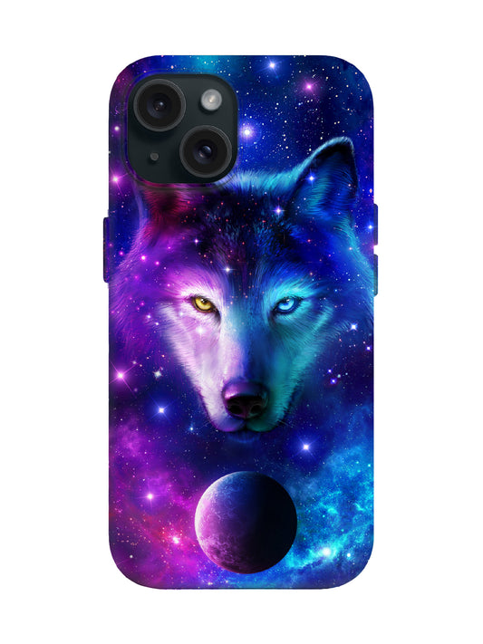 Cosmic Wolf Cyberpunk Protective Phone Case