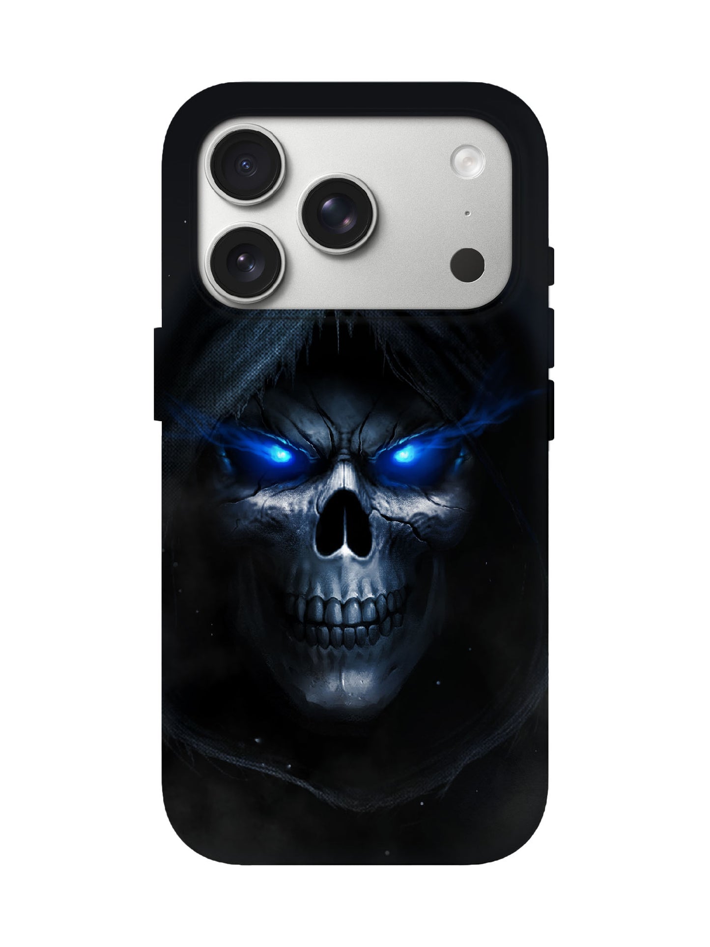 Glowing Blue Eye Skull Edgy Gothic Protective Phone Case