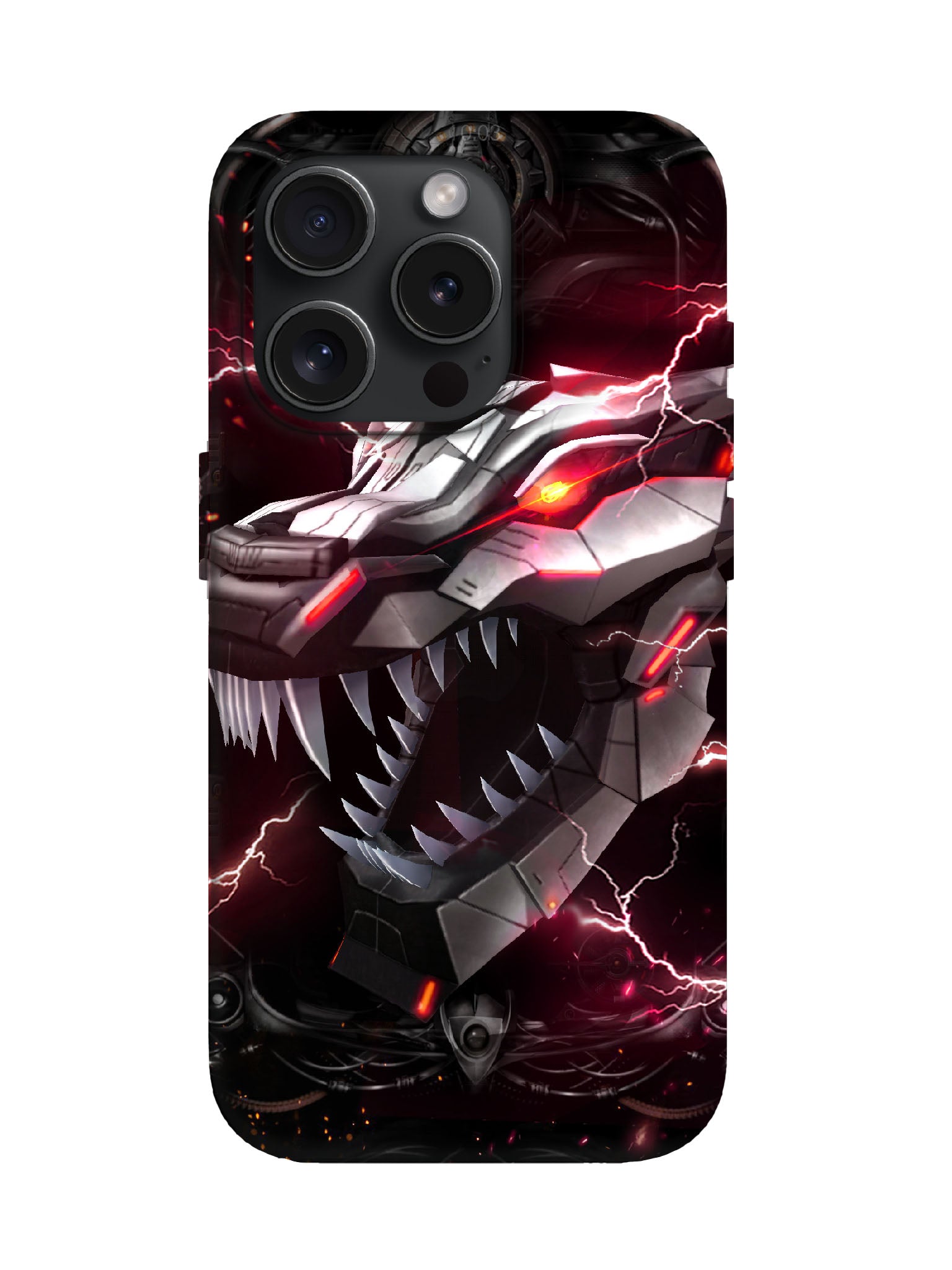 Cyberpunk Lightning Dragon Edgy Tough Phone Case