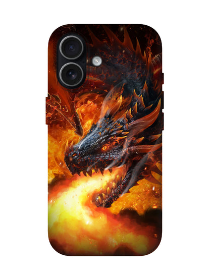 Flame Dragon Edgy Cyberpunk Tough Phone Case