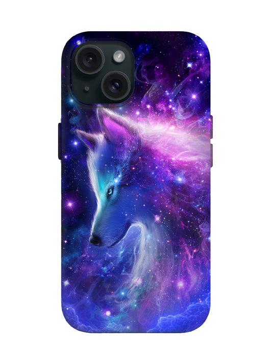 Cosmic Wolf Neon Cyberpunk Protective Phone Case