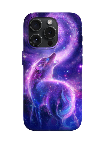 Cosmic Wolf Nebula Edgy Cyberpunk Protective Phone Case