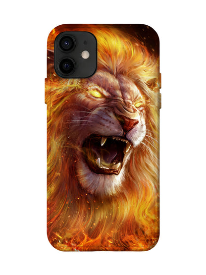 Flame Lion Edgy Tough Phone Case