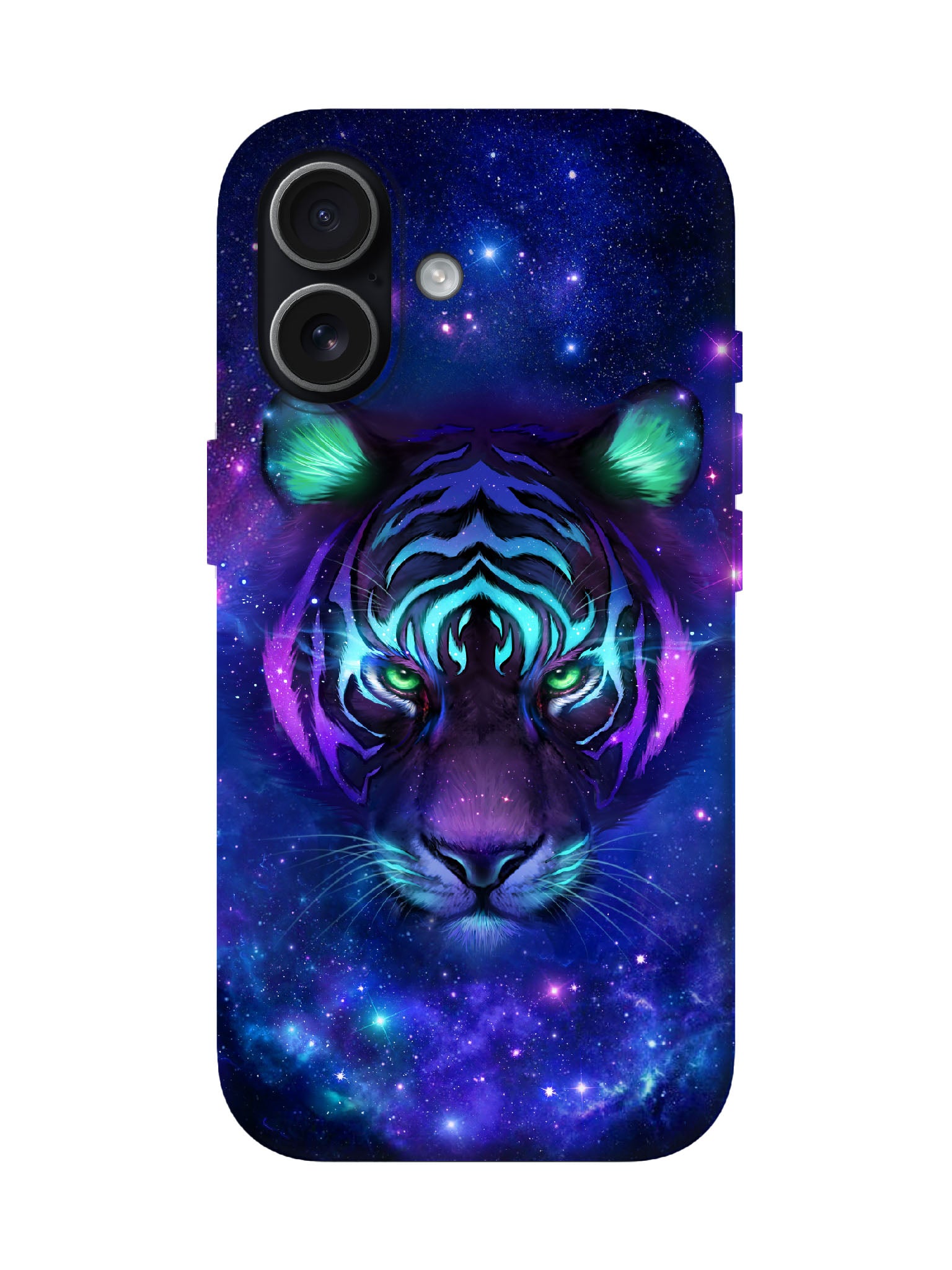 Neon Tiger Cosmic Cyberpunk Protective Phone Case