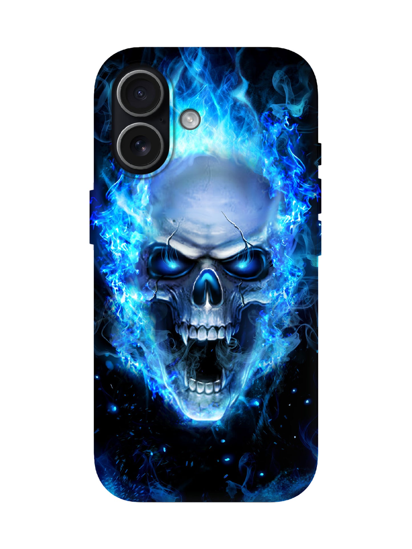 Skull Flame Cyberpunk Edgy Tough Phone Case