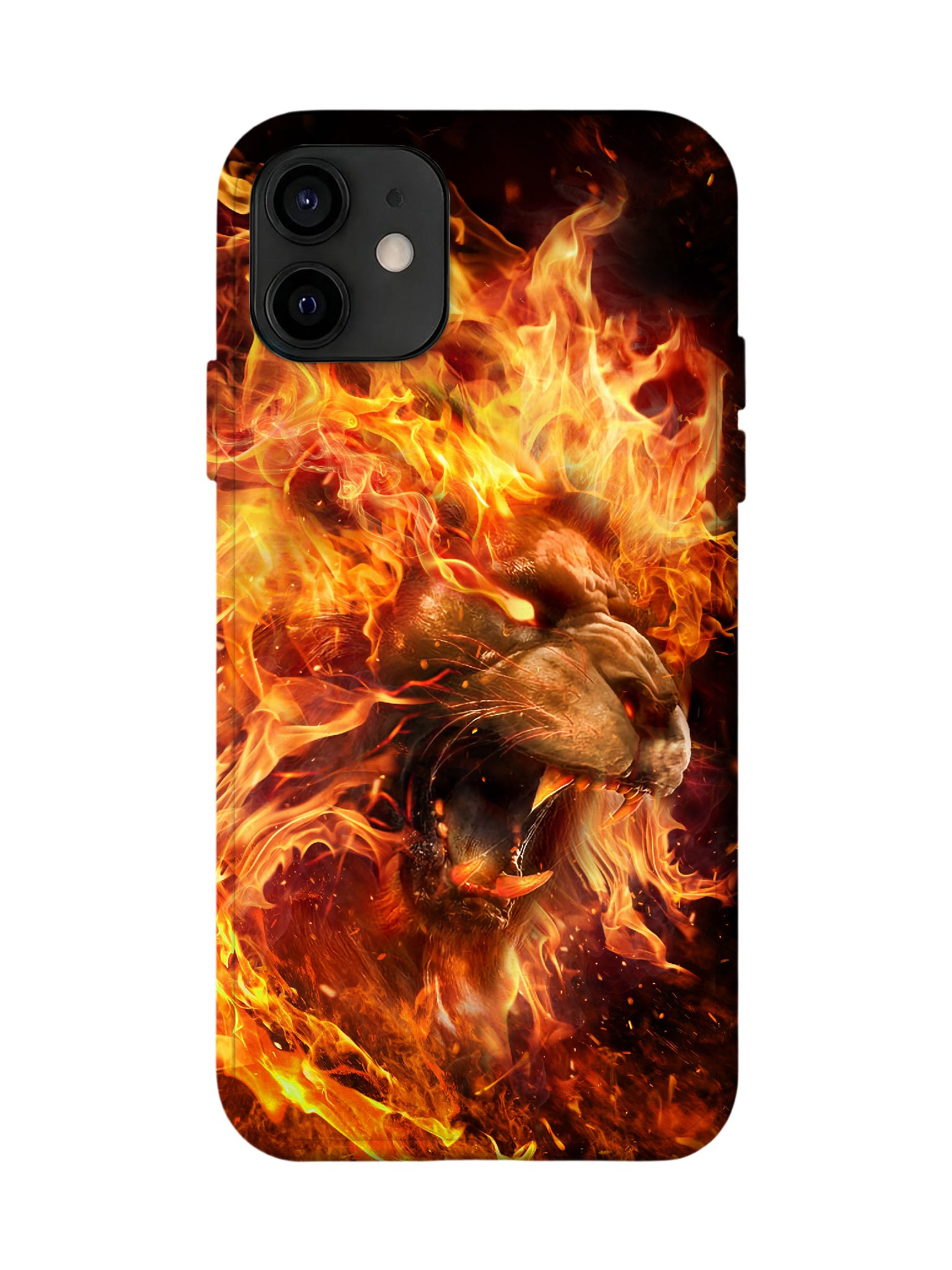 Flame Lion Edgy Hardcore Tough Phone Case