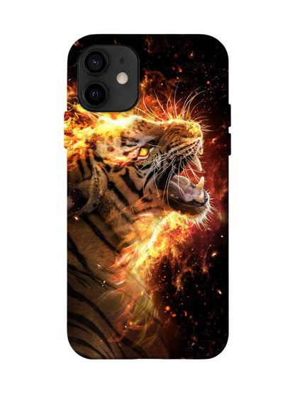 Flame Tiger Edgy Hardcore Tough Phone Case