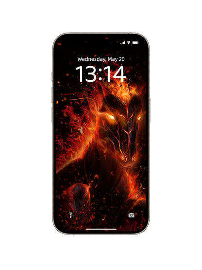 Fiery War Horse Stare Phone Wallpaper