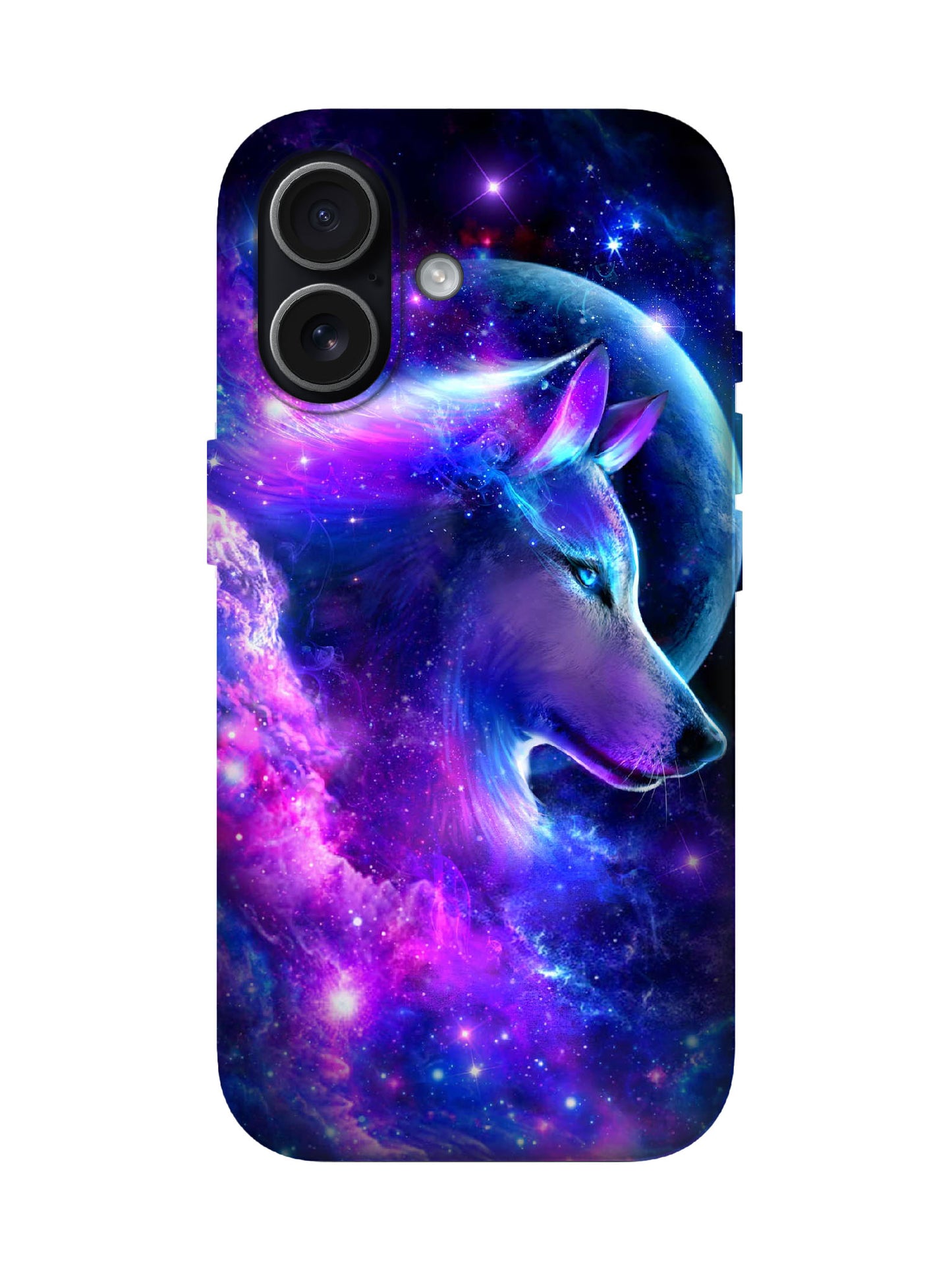 Cosmic Wolf Neon Cyberpunk Protective Phone Case