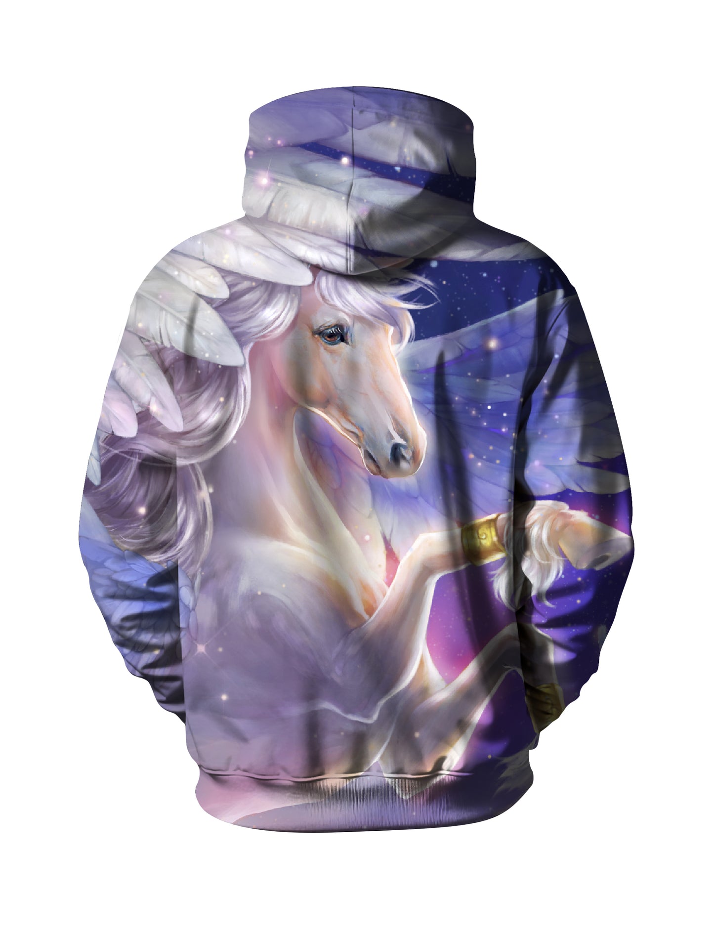 3D All Over Print Pegasus Hoodie for Men Women, Fantasy Galactic Horse Design Unisex Sweatshirt