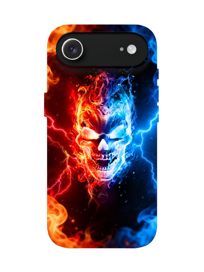 Skull Flame Lightning Edgy Cyberpunk Tough Phone Case