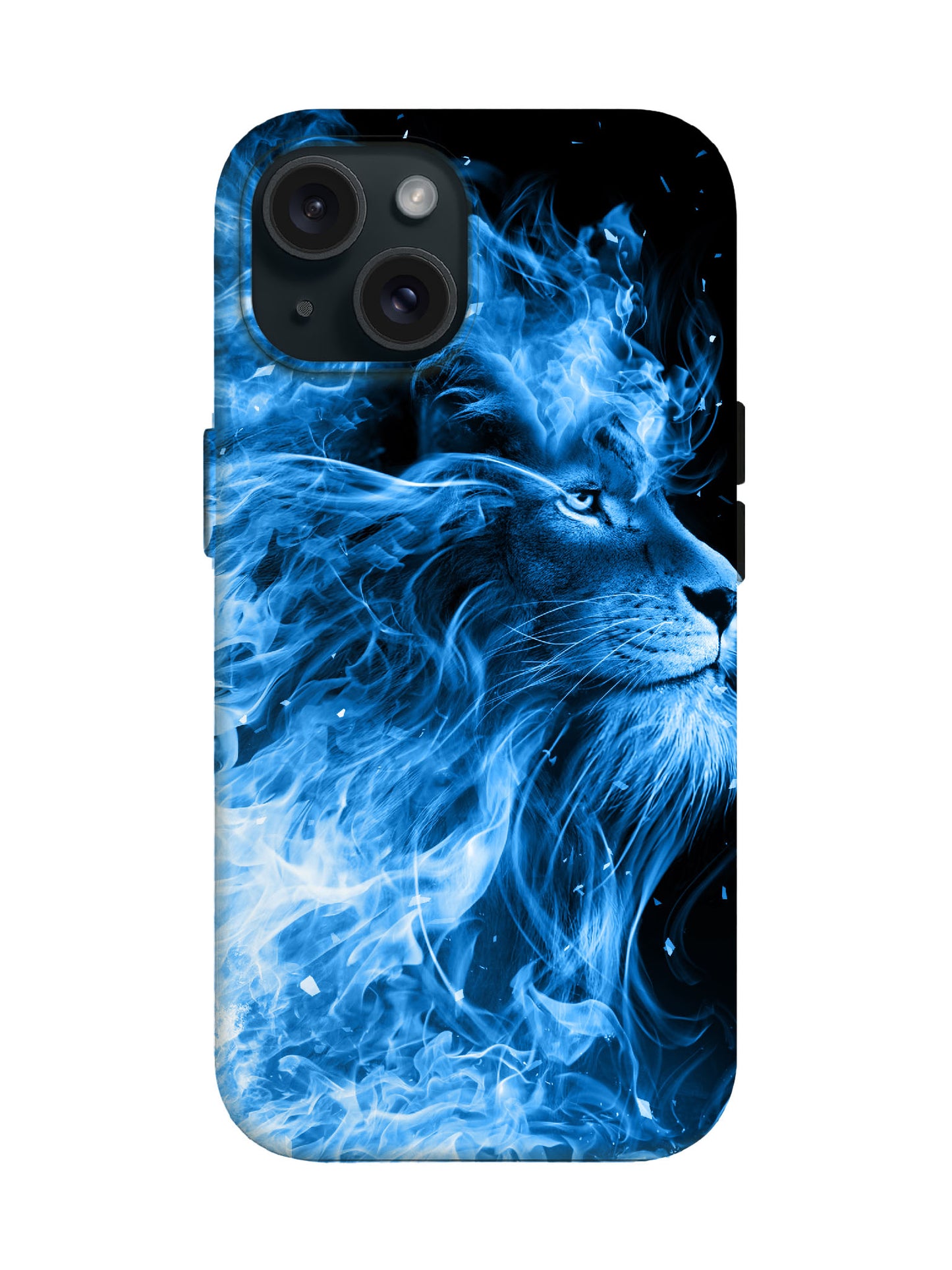 Blue Flame Lion Edgy Tough Phone Case