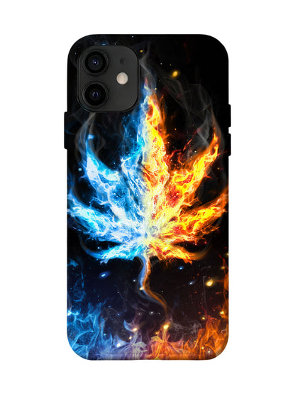 Flame and Ice Leaf Cyberpunk Tough Phone Case