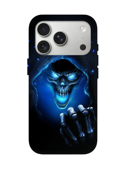 Glowing Skull Edgy Cyberpunk Tough Phone Case