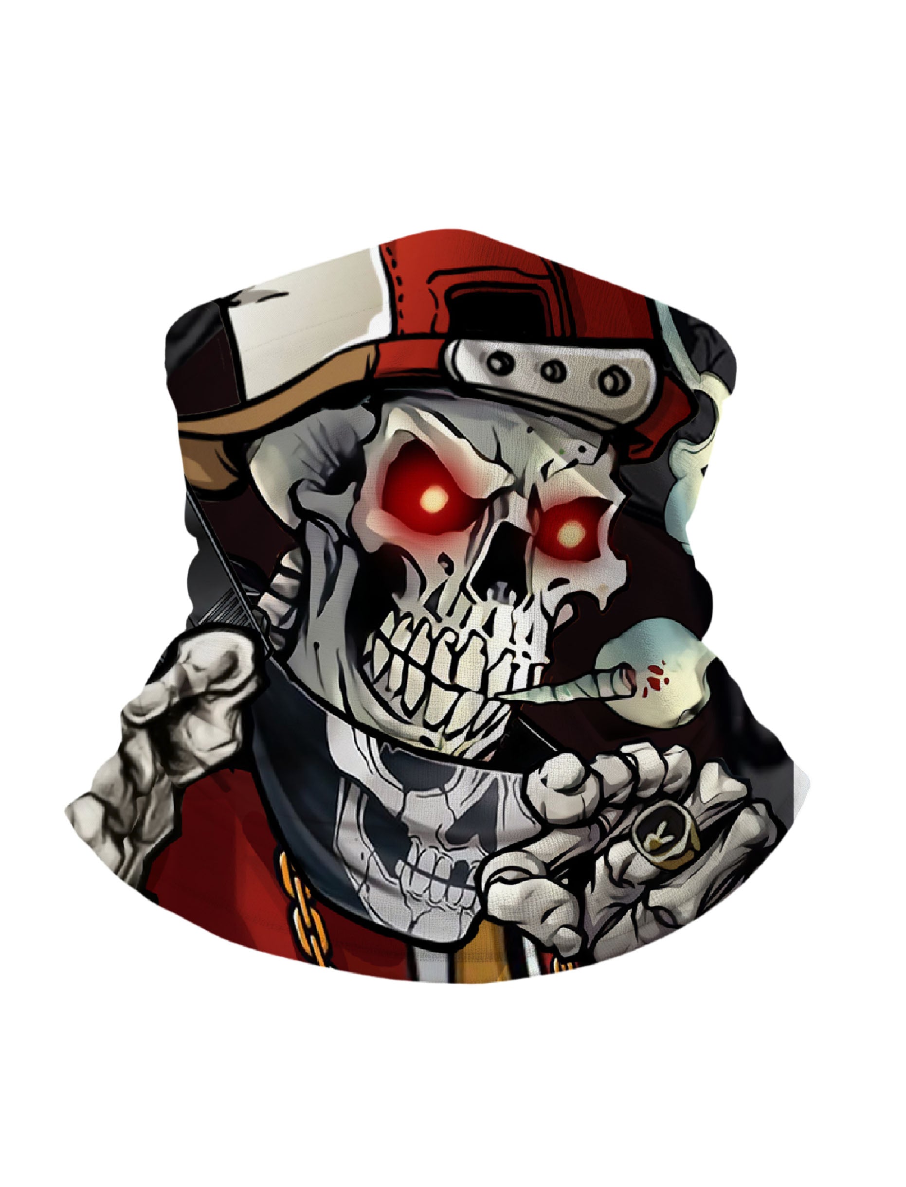 Streetwear Graffiti Skull 3D All Over Print Tube Face Mask for Men Women Soft Stretchy Windproof Unisex Accessory