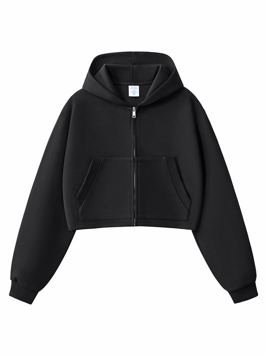 350g Heavyweight French Terry Cropped Hoodie