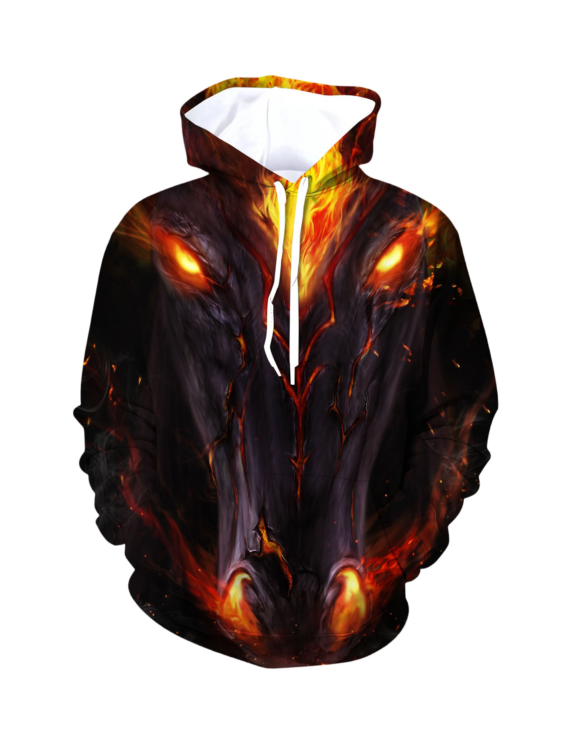 Edgy Blaze Demon Eye Hoodie – Unisex Urban Streetwear Statement
