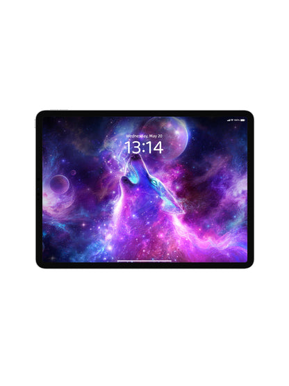 Howling Purple Nebula Wolf Digital Wallpaper