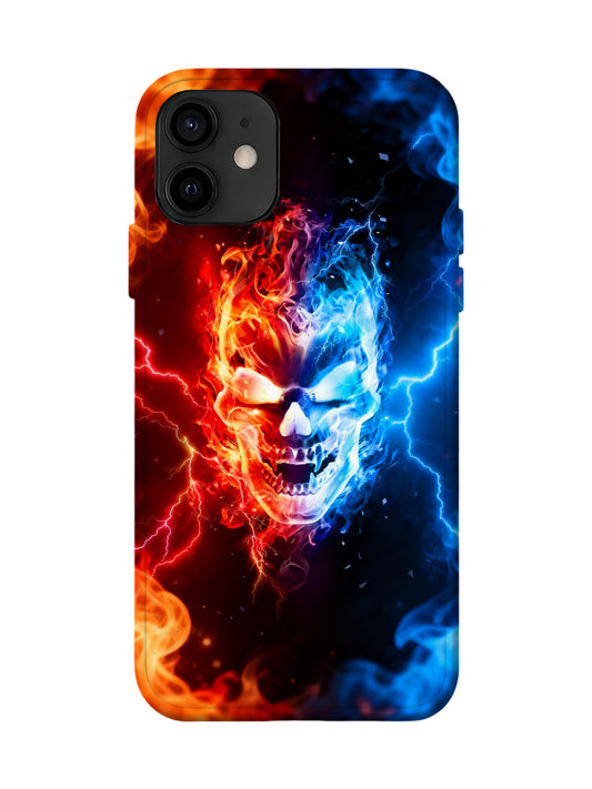 Skull Flame Lightning Edgy Cyberpunk Tough Phone Case