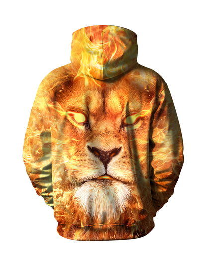 3D All Over Print Lion Fire Hoodie Sweatshirt For Men&Women