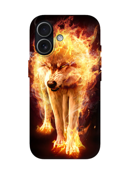 Flame Wolf Edgy Hardcore Tough Phone Case