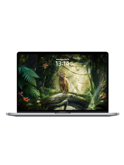 Rainforest Standing Leopard Digital Wallpaper